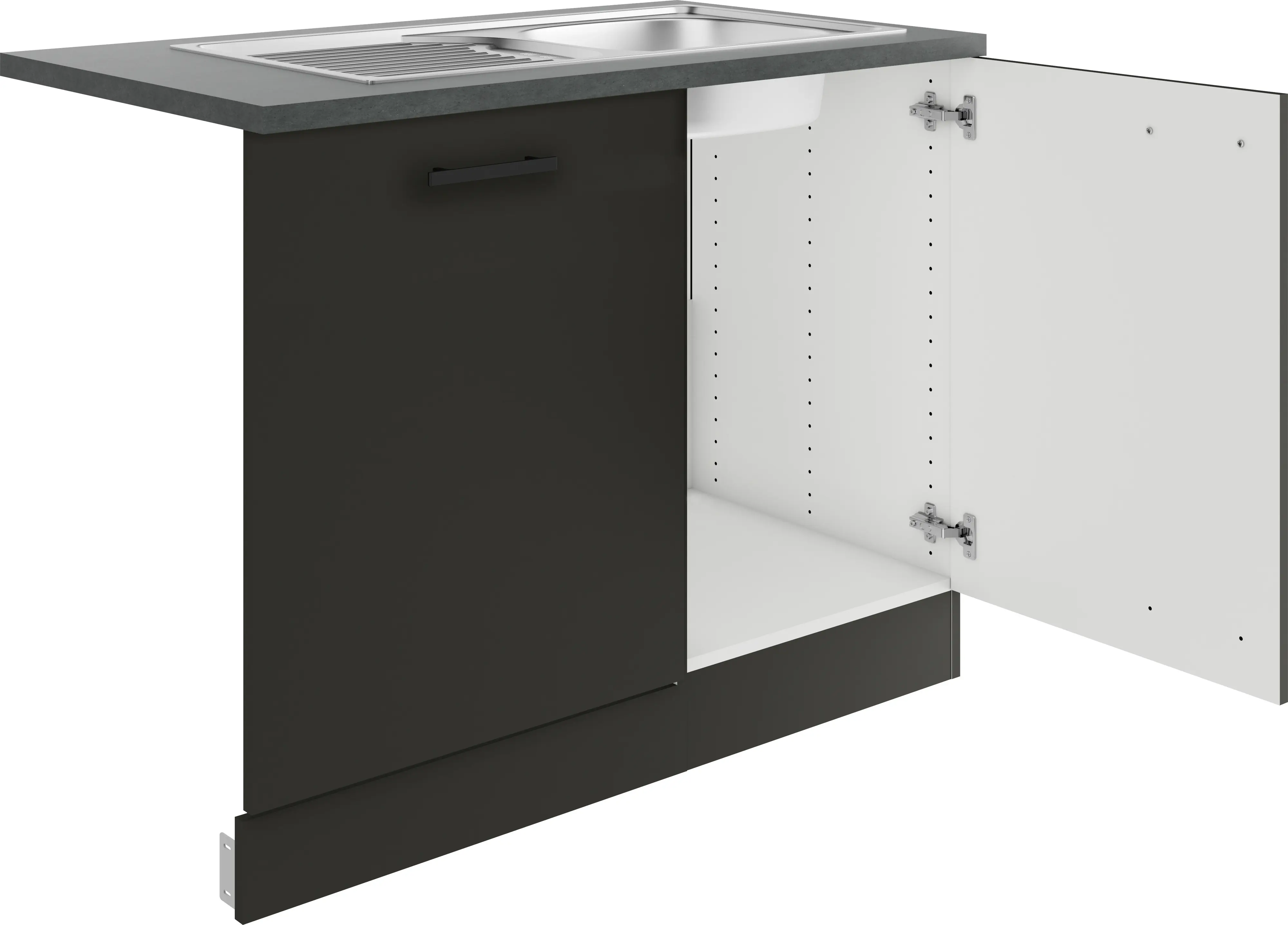 Optifit Spüle mit Unterschrank-Set Madrid 420 anthrazit matt 110 cm