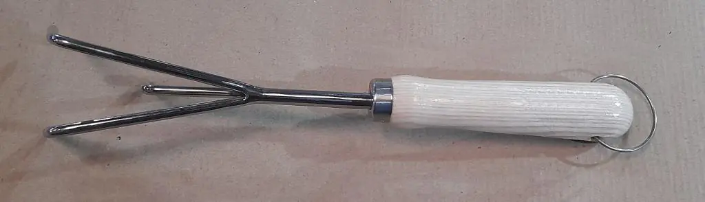 Primaster Handgartengrubber Edelstahl 21 cm mit Holzgriff