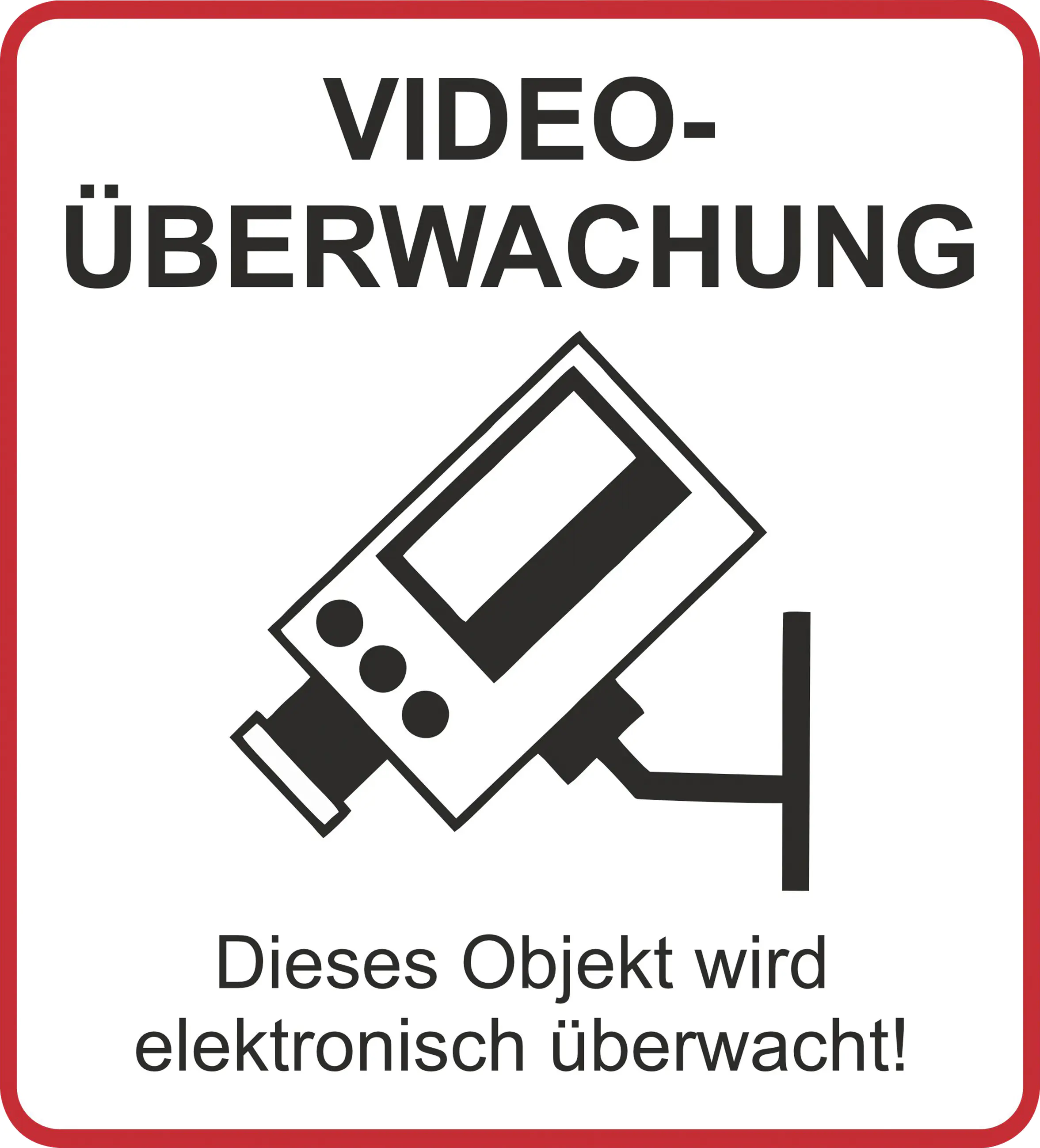 Hermann Schütz Aufkleber (mini) Videoüberwachung