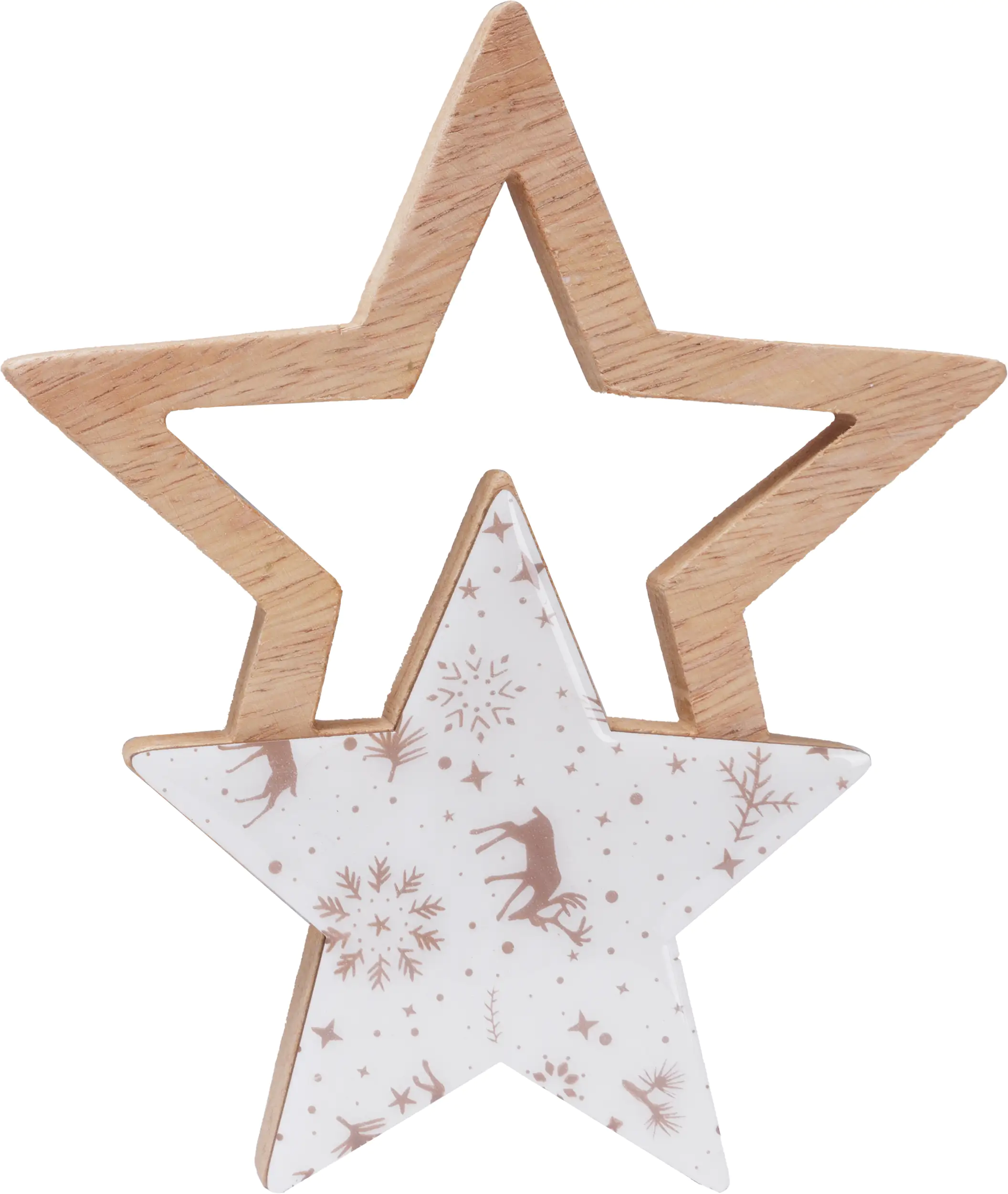 TrendLine Deko Aufsteller Weihnachten Holz natur weiß TrendLine Deko Aufsteller Weihnachten Holz natur weiß
