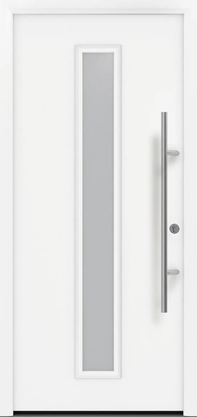 EcoStar Haustür ISOPRO Secur IPS 020 RC2 verkehrsweiß 110 x 210 cm