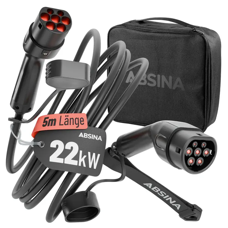 Absina Ladekabel 22 kW 5,8 m Typ 2 Stecker