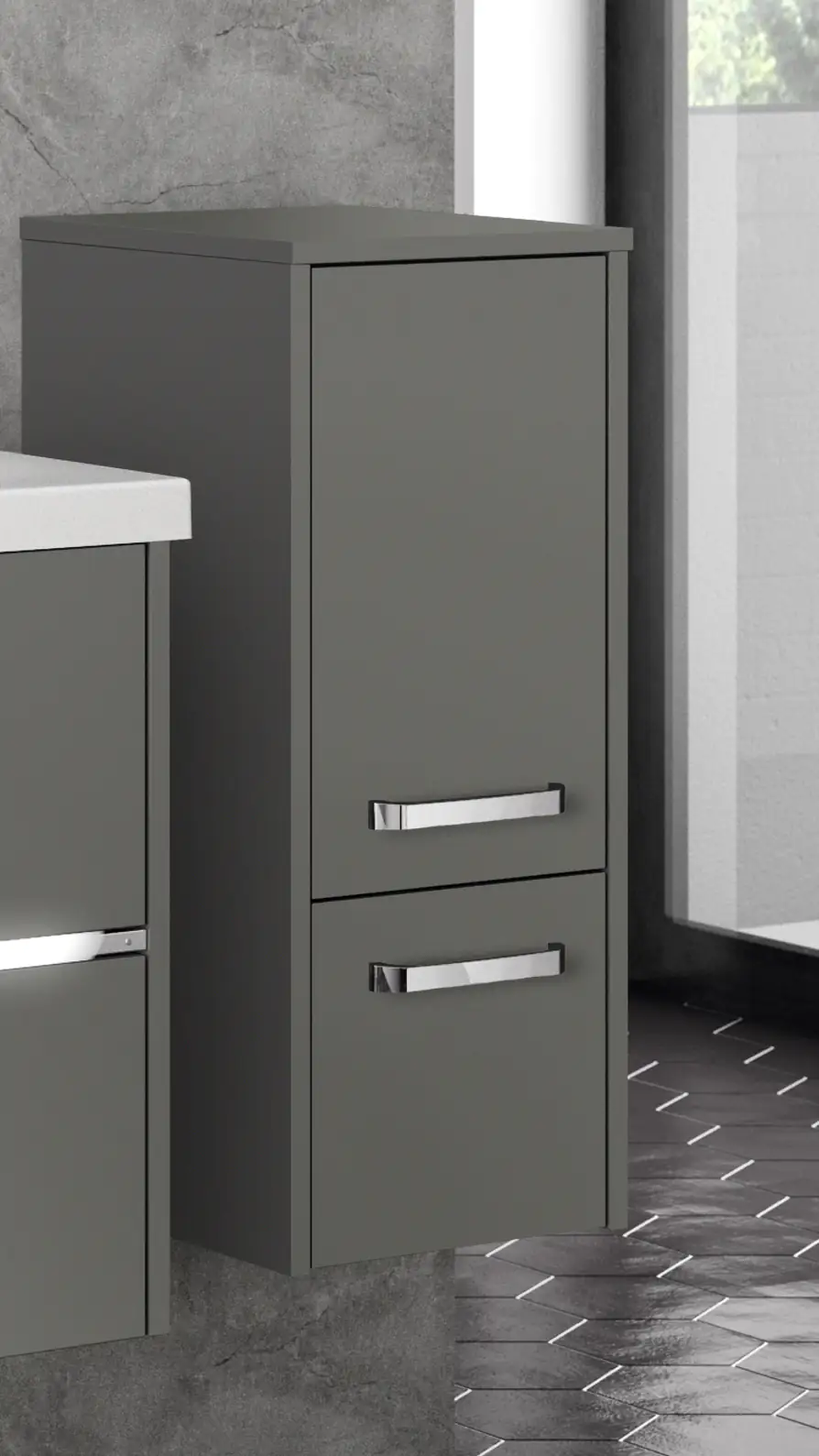 4017026144218 Pelipal Highboard Berlin quarzgrau 72 x 30 x 33 cm