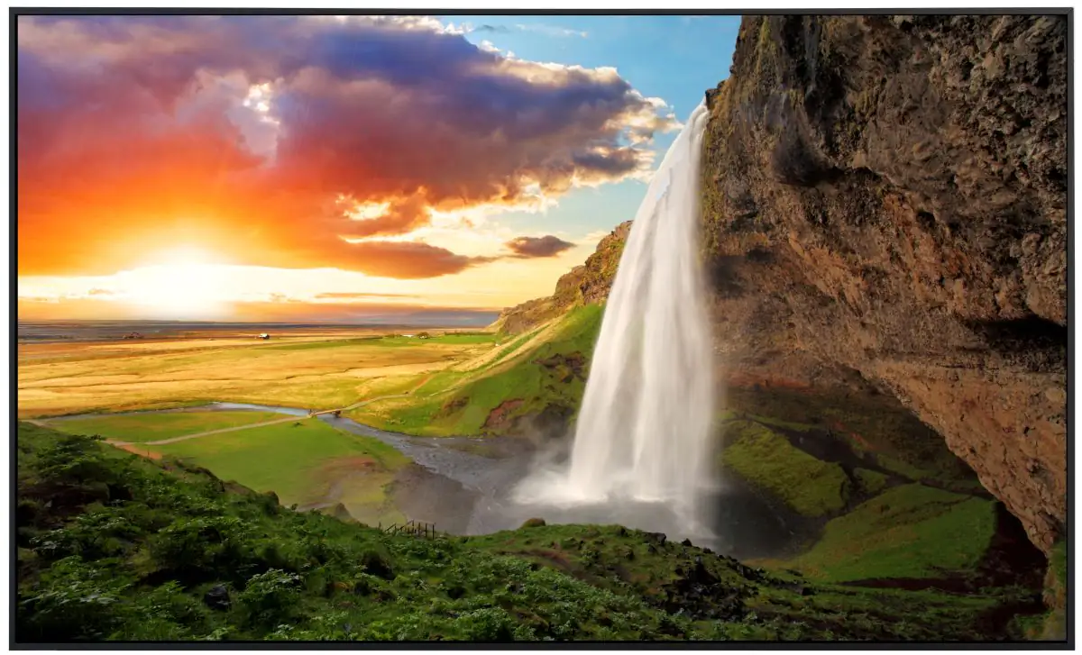 papermoon Infrarotheizkörper EcoHeat 60x120 cm 1000 Watt, Wasserfall Island