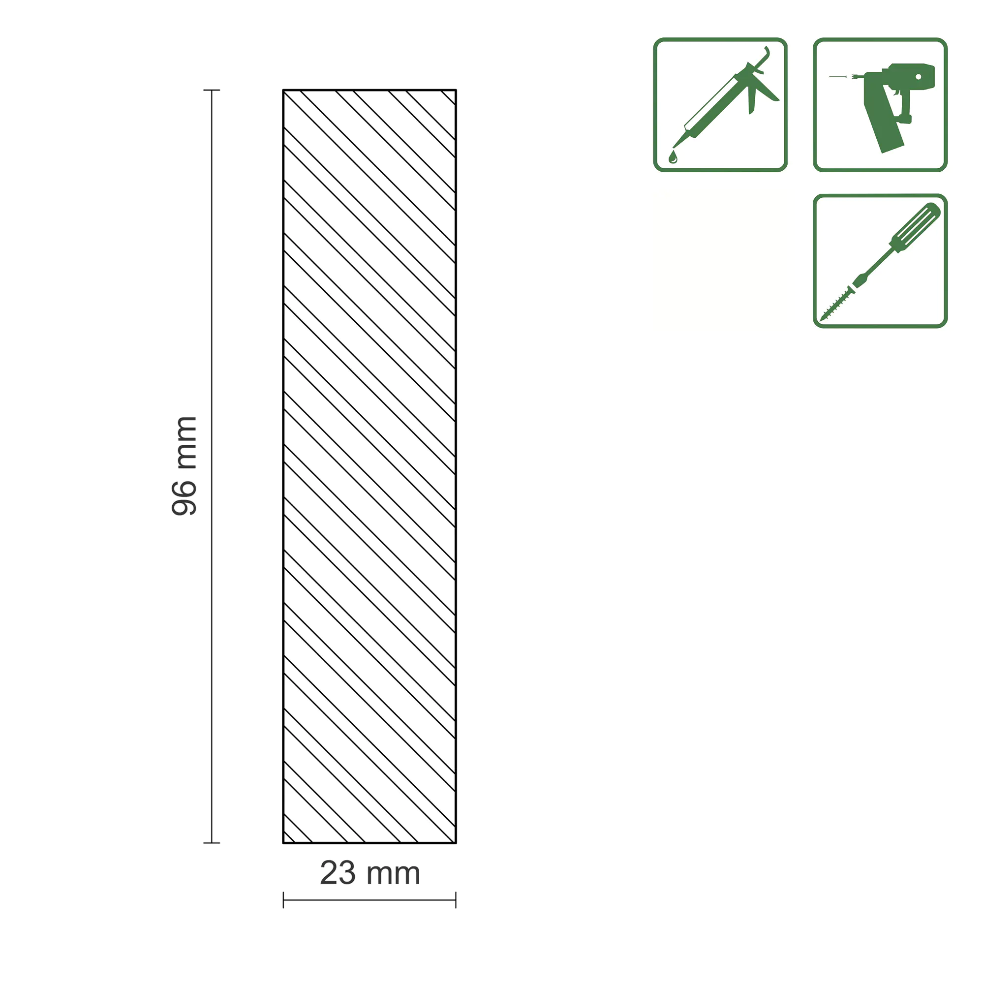 FN Neuhofer Flachleiste 100 cm 96 x 23 mm Fichte/Kiefer