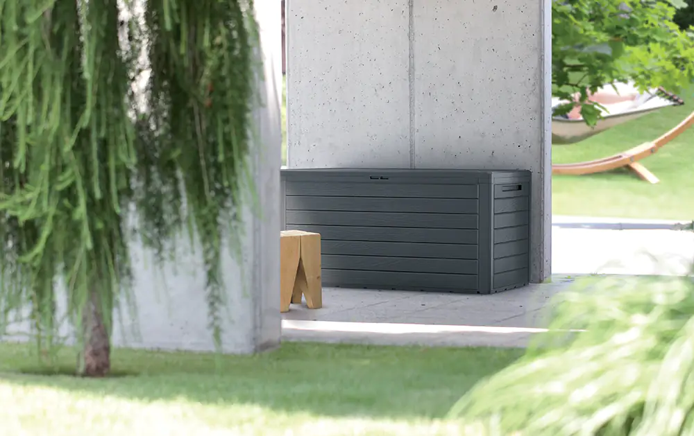 Auflagenbox Woodebox 280 Liter anthrazit