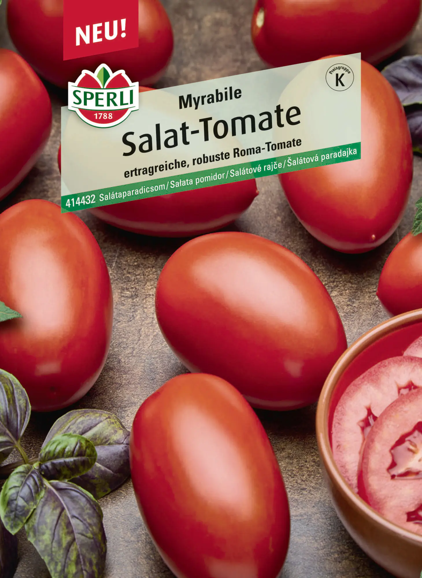 Sperli Saatgut Roma-Tomate Myrabile F1 7 Körner