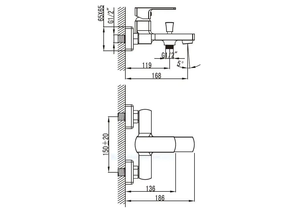 TrendLine Badewannenarmatur Ulm verchromt