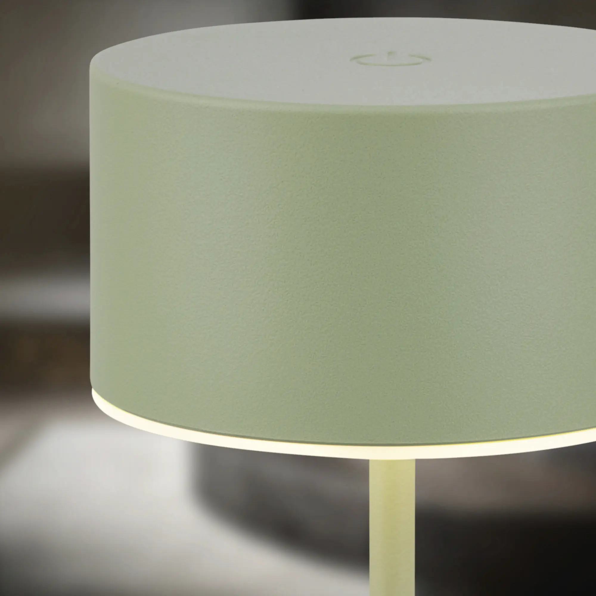 Briloner LED Akku-Tischleuchte Kira Ø 8 x 19 cm warmweiß salbeigrün dimmbar 