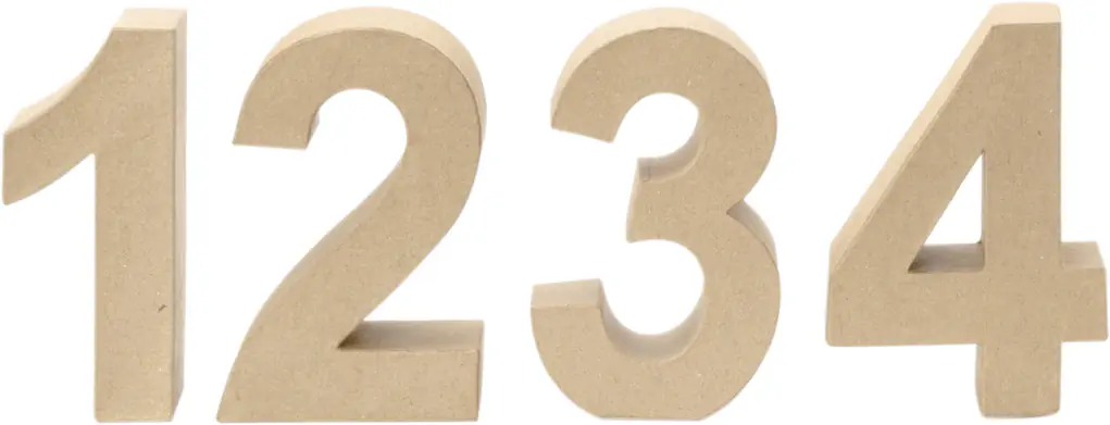 Glorex Papp-Zahl 1 17,5 x 5,5 cm