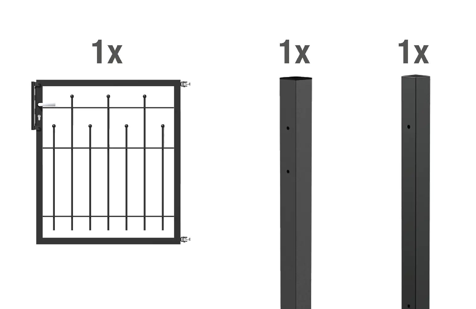 Alberts Komplettset Tor Madrid 100 x 100 cm anthrazit Alberts Komplettset Tor Madrid 100 x 100 cm anthrazit