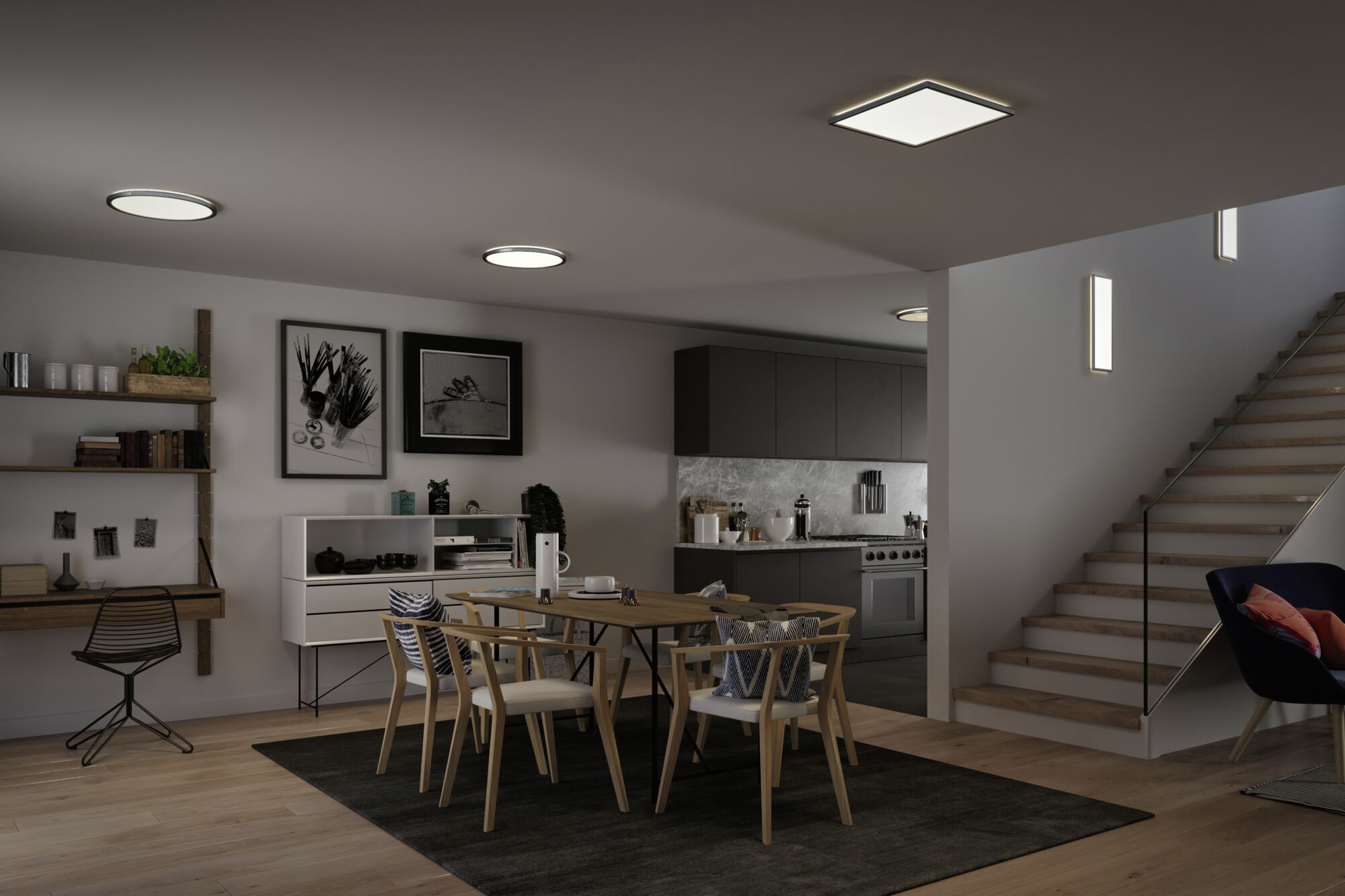 Paulmann LED Panel Atria Shine chrom-matt 42 x 42 cm neutralweiß dimmbar