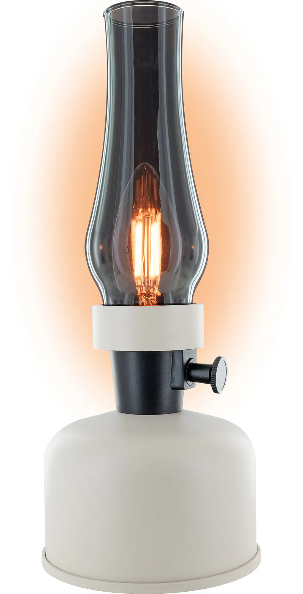 Schwaiger LED Akku-Tischleuchte Retro weiß 28 cm warm dimmbar 