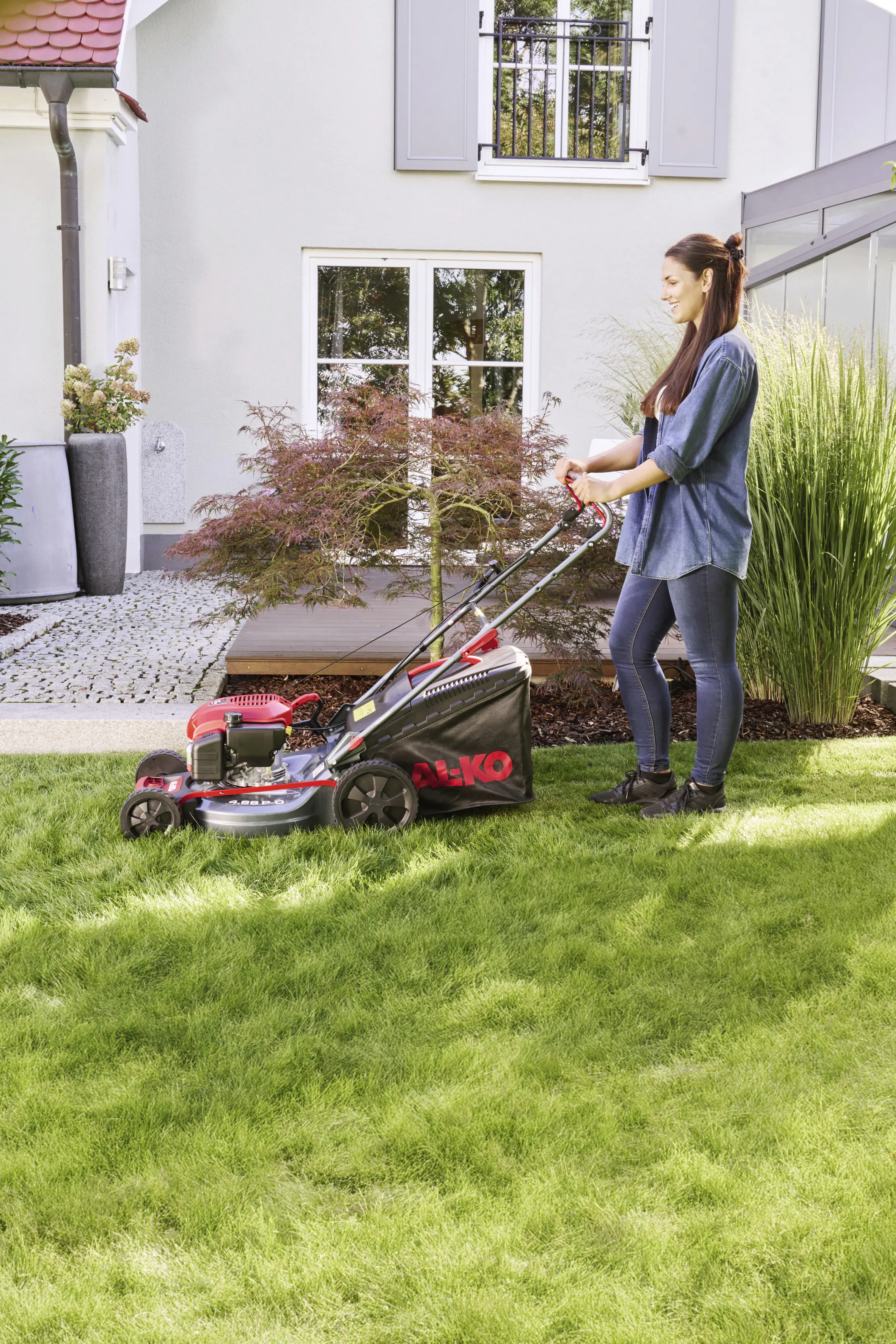 AL-KO Benzin-Rasenmäher Easy 4.66 P-D 1,9 kW - Schnittbreite 46 cm 4 in 1 Funktion