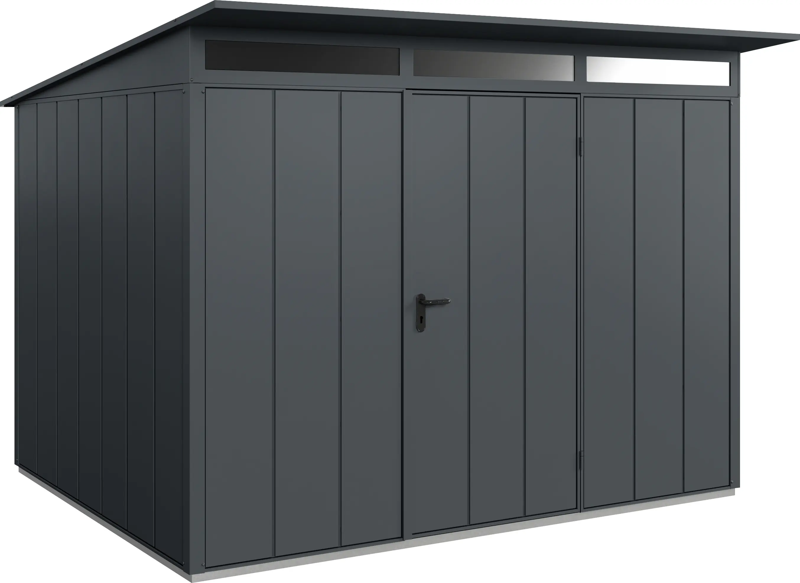 EcoStar Gerätehaus Elegant-P Typ 3 anthrazitgrau 312,7 x 283,4 x 232,3 cm