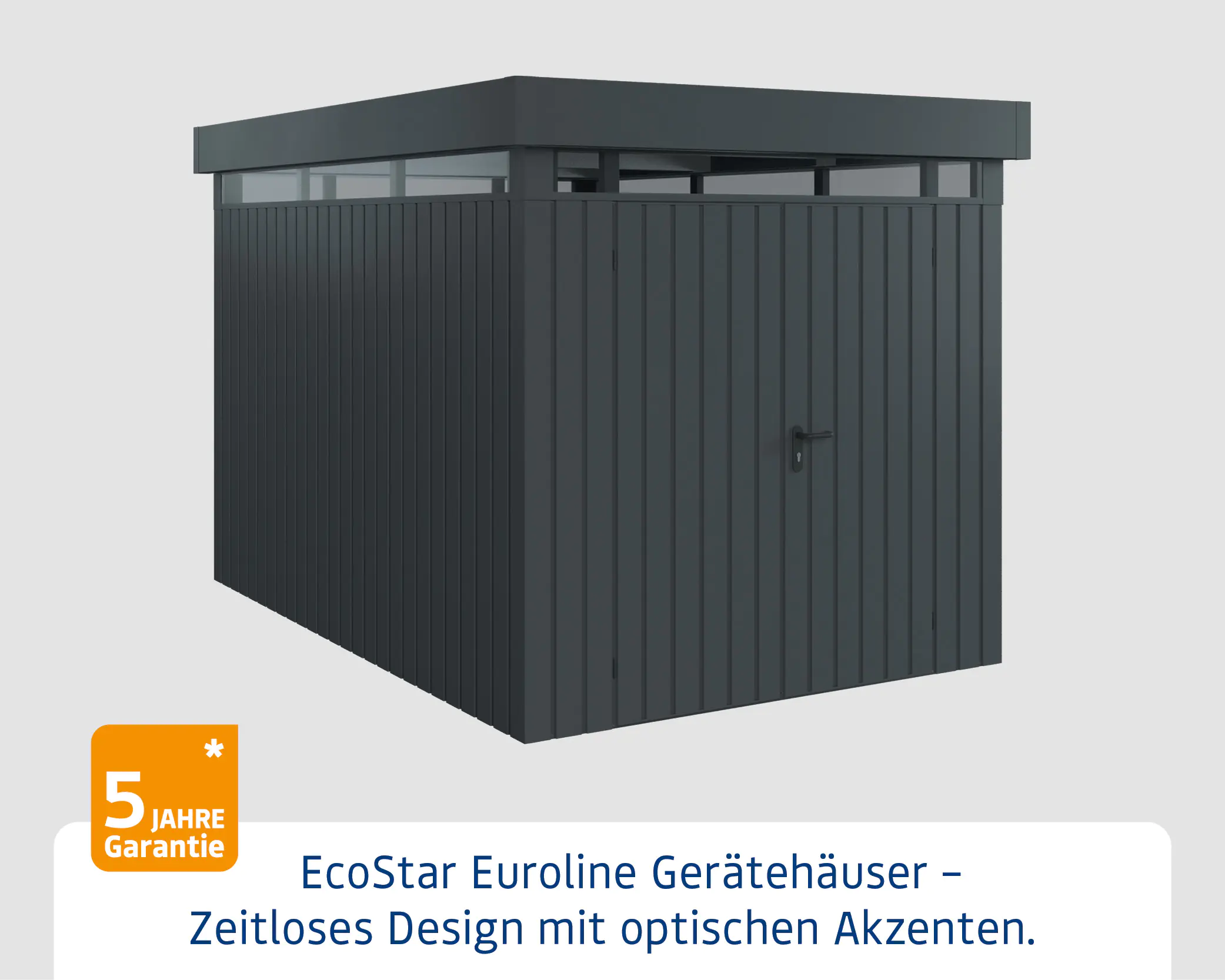 EcoStar Metallgerätehaus Euroline EFD7 LB anthrazit 214 x 310 cm 2-flg. EcoStar Metallgerätehaus Euroline EFD7 LB anthrazit 214 x 310 cm 2-flg.