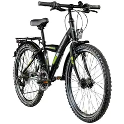 Zündapp Mountainbike Yellow 3.0 24 Zoll Hardtail MTB 21-Gang schwarz-grün