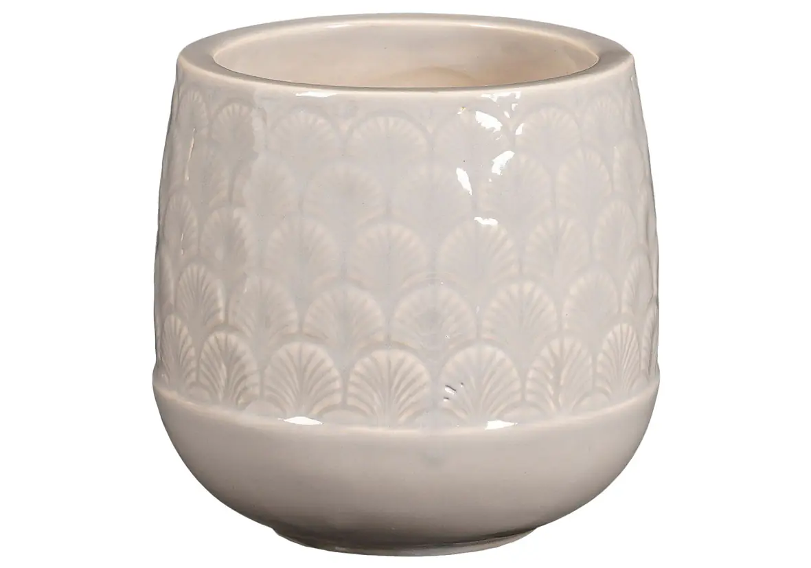 Mica Decorations Pflanztopf Oran Ø 20 x 19 cm hellgrau