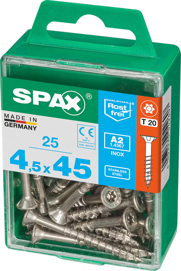 Spax Universalschrauben 4.5 x 45 mm TX 20 - 25 Stk.
