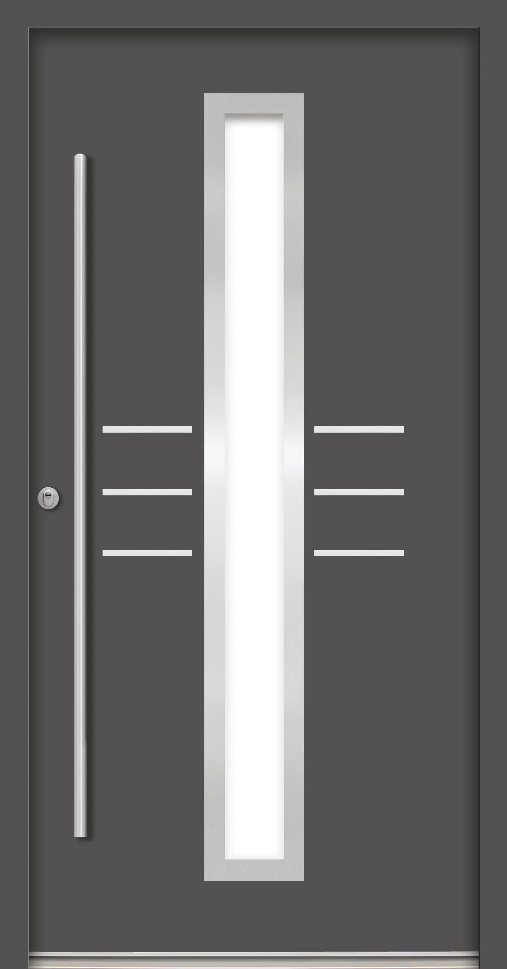 Splendoor Haustür Passivedoor Premium B07 RC2 Anthrazit DIN Links 110 x 210 cm