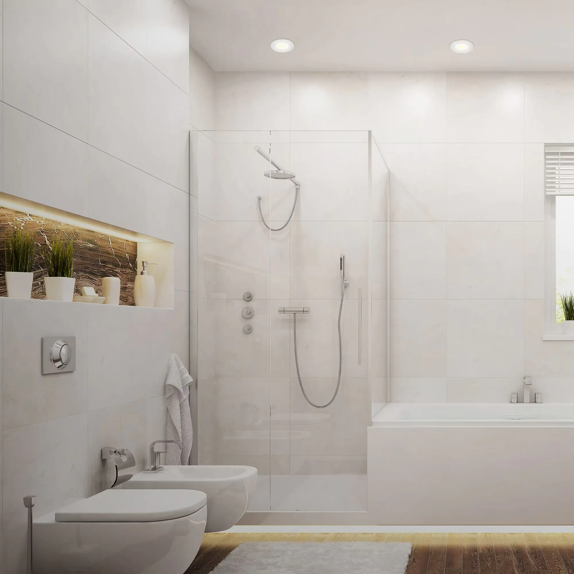 Briloner 3er Set LED Einbauleuchte Kulana weiß Ø 9 cm warmweiß dimmbar