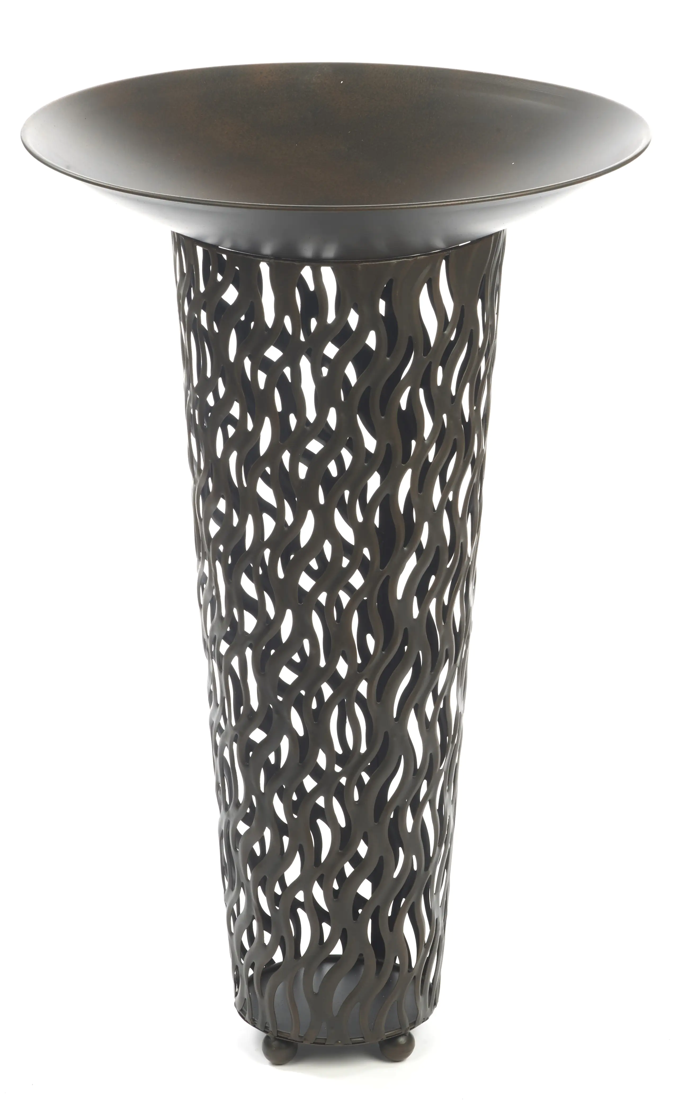 TrendLine Blumensäule 50cm braun Ø 50 cm, mit Schale