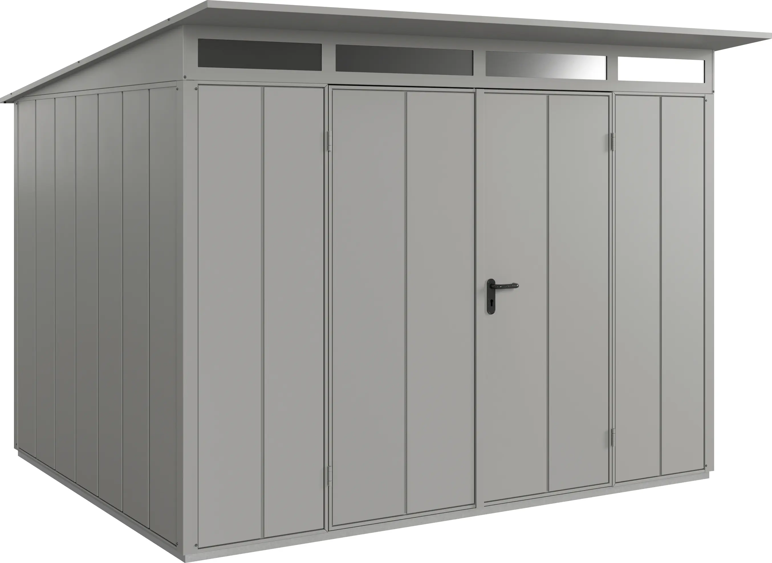 EcoStar Gerätehaus Elegant-P,Typ 3 312,7 x 283,4 x 232,3 cm graualuminium