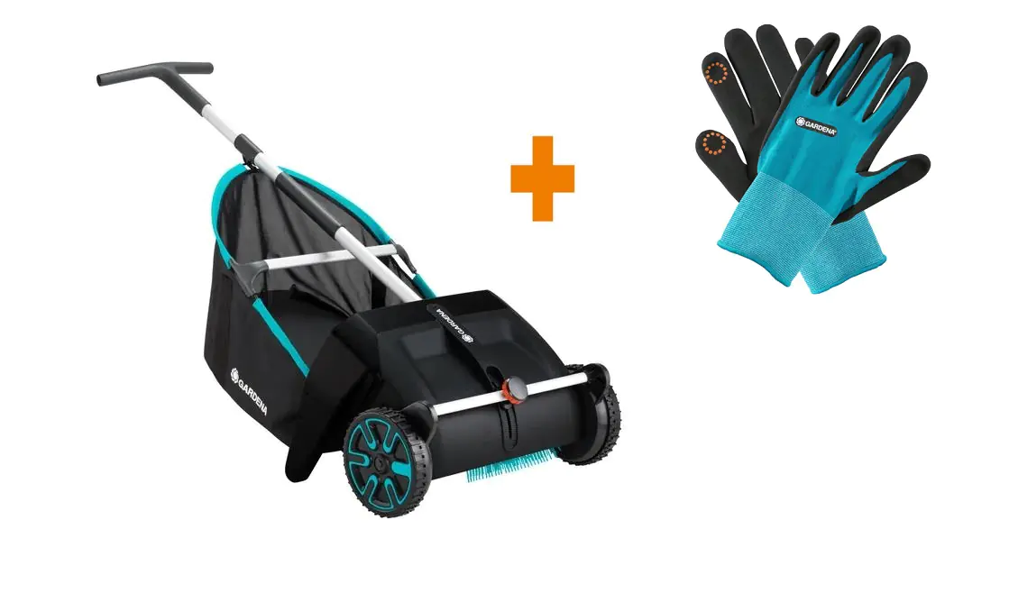 Gardena Laub und Rasensammler 49 cm Arbeitsbreite inkl. Handschuhe Gardena Laub und Rasensammler 49 cm Arbeitsbreite inkl. Handschuhe