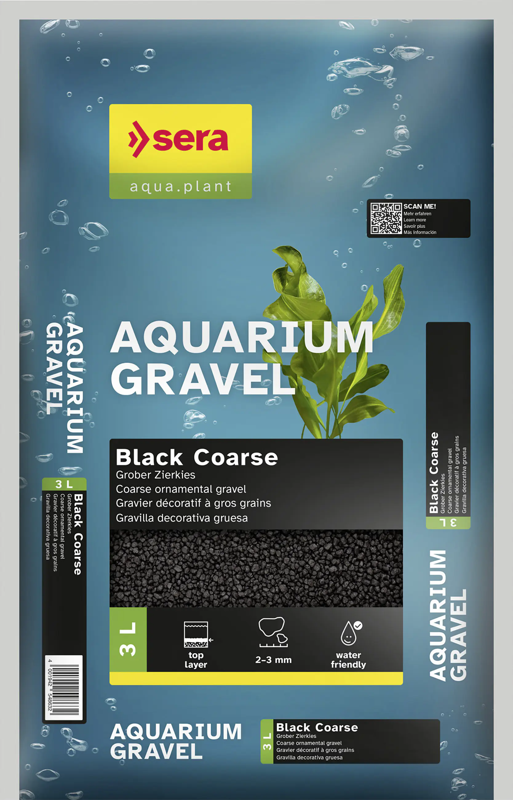 Sera Aquariumkies Black Coarse schwarz 3 L