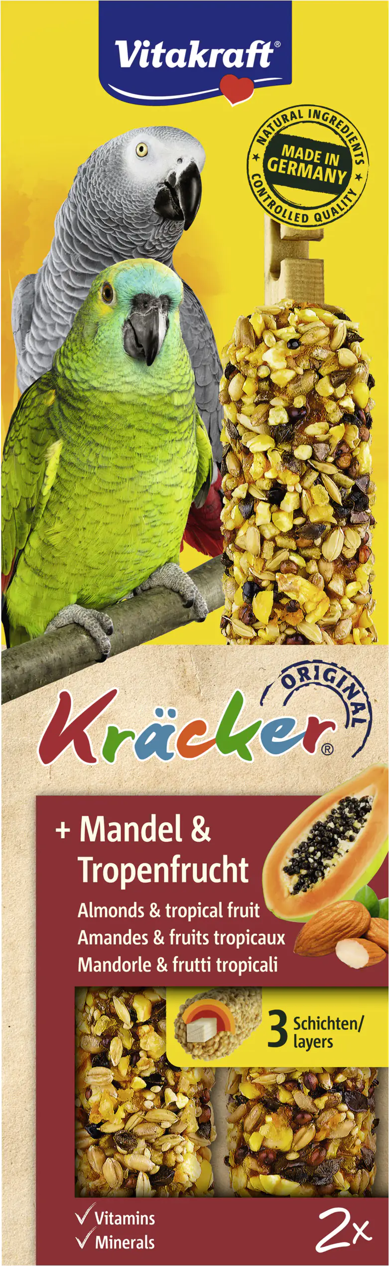 Vitakraft Kräcker® Mandel & Tropenfrucht 2 Stück / 180 g Vitakraft Kräcker® Mandel & Tropenfrucht 2 Stück / 180 g