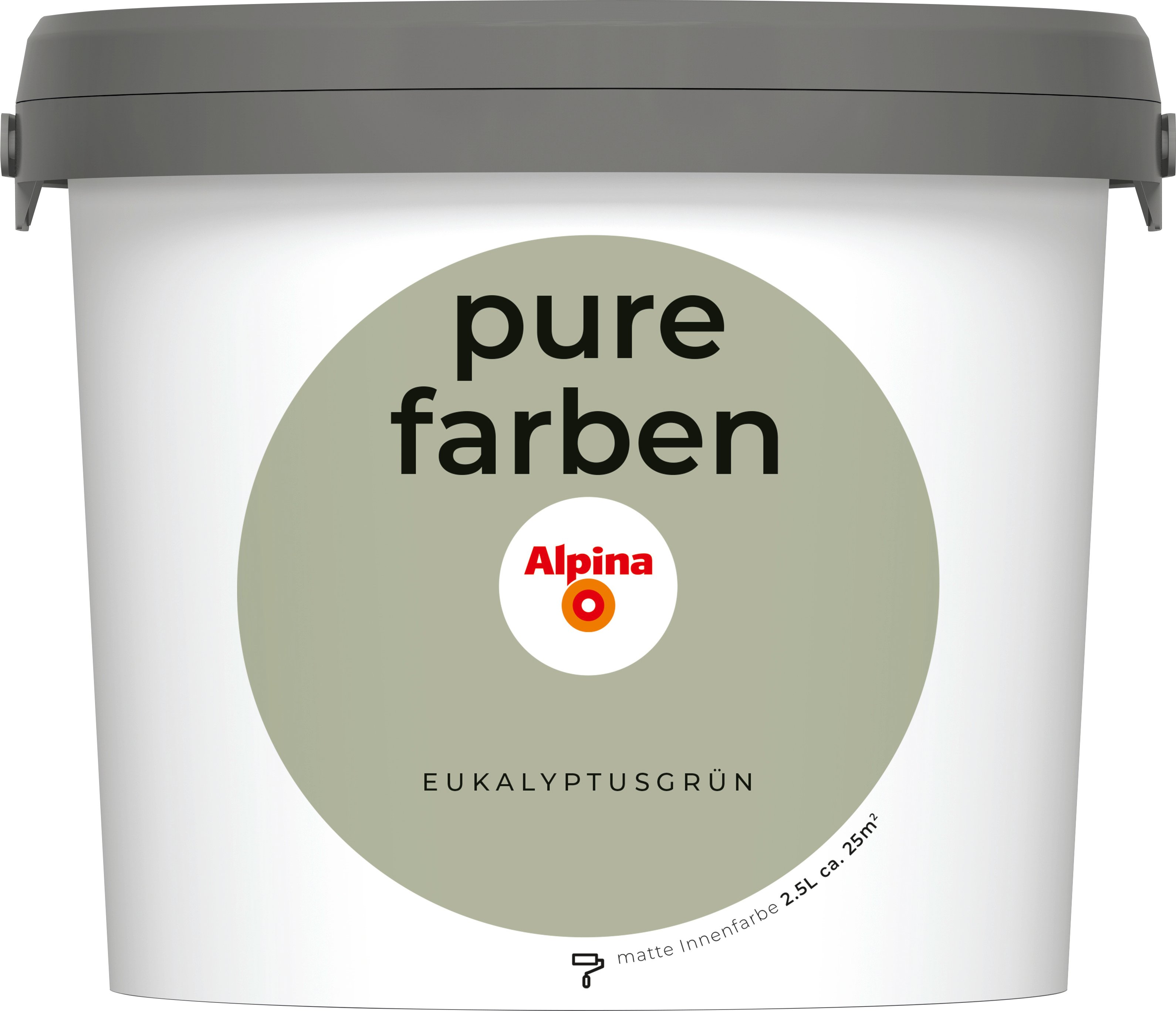 Alpina Pure Farben Wandfarbe eukalyptusgrün 2,5 L