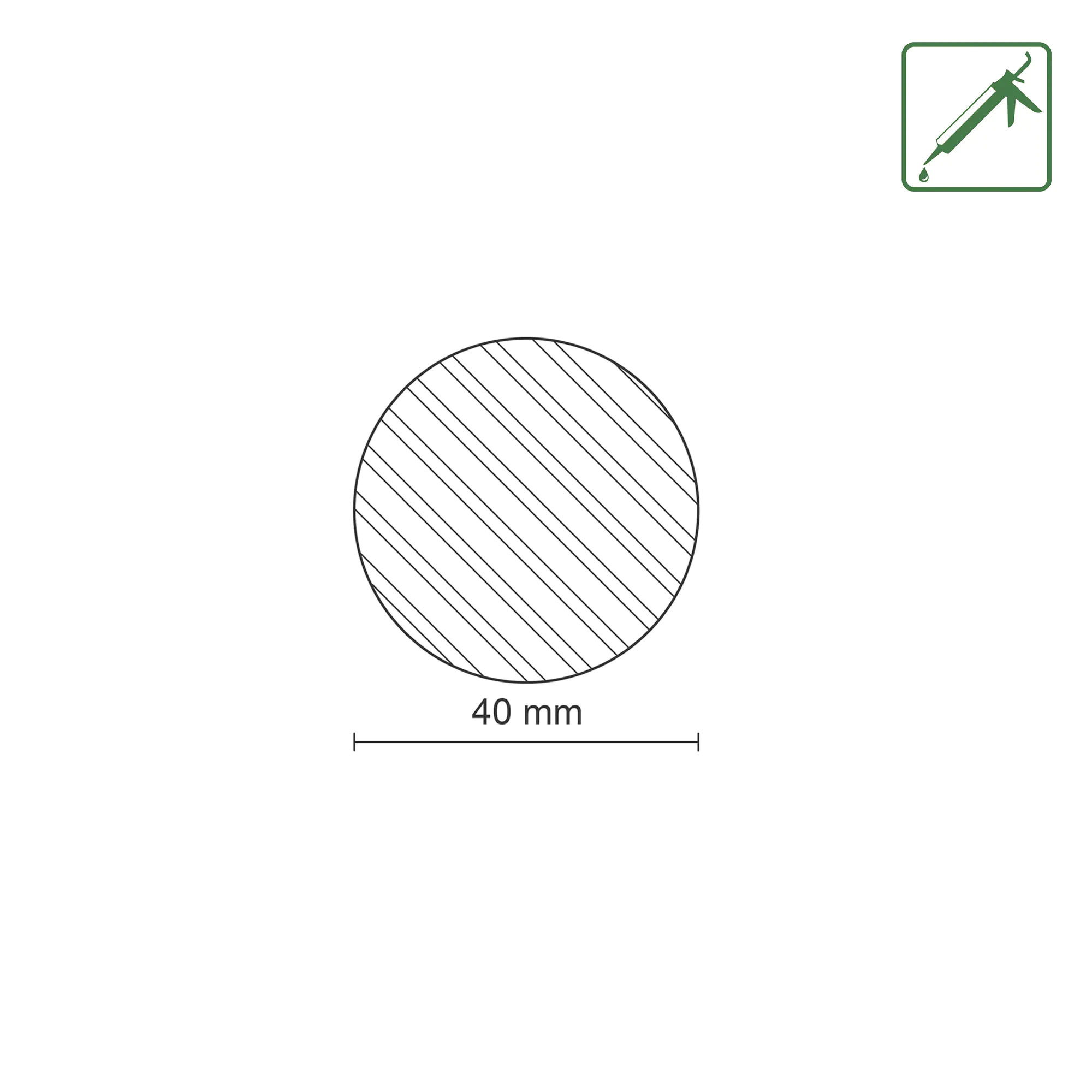 FN Neuhofer Rundstab 100 cm 40 x 40 mm Fichte/Kiefer