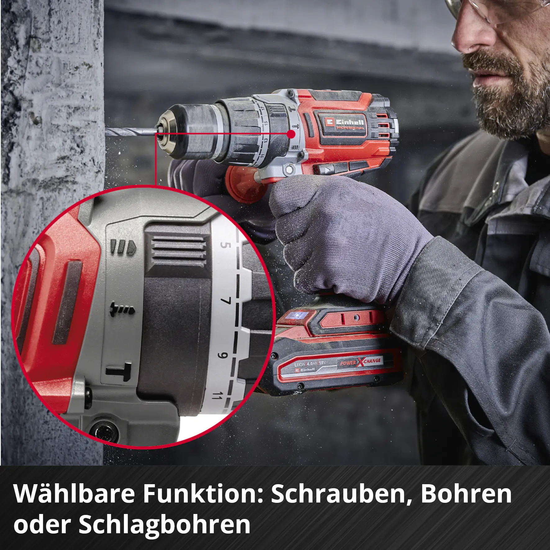 Einhell Professional Akku-Schlagbohrschrauber TP-CD 18/70 Li-i BL 70 Nm Solo Einhell Professional Akku-Schlagbohrschrauber TP-CD 18/70 Li-i BL 70 Nm Solo