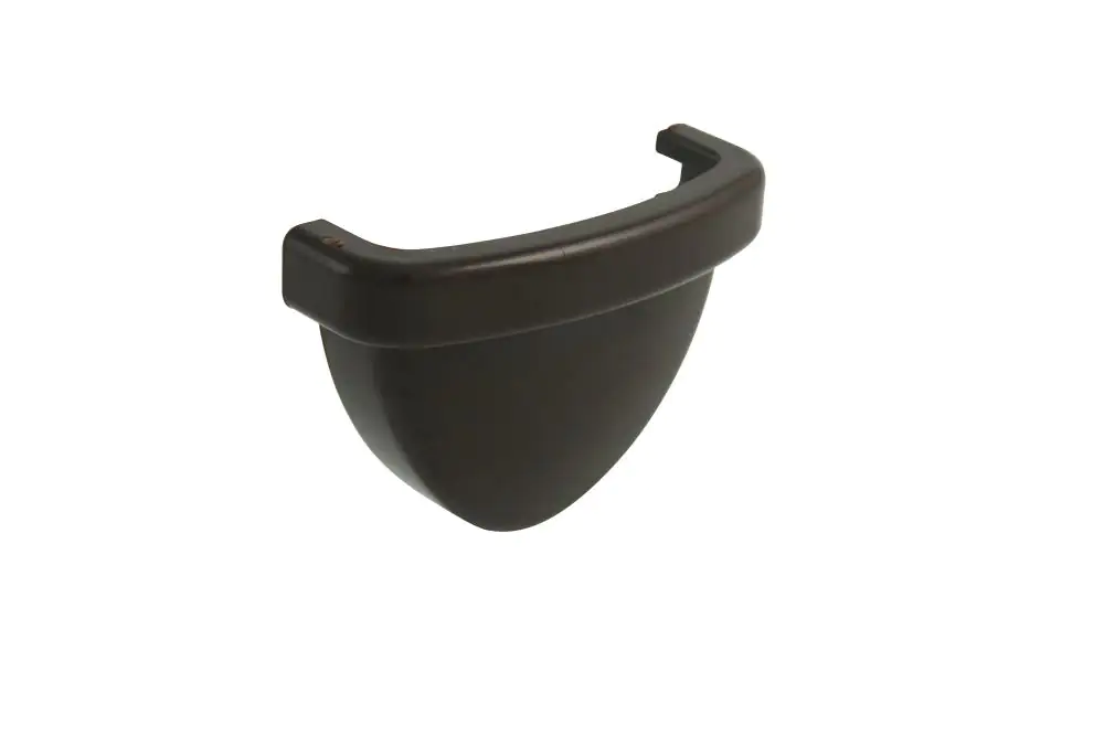 Marley Rinnen-Endstück Duplex NW 80 mm, für links und rechts, oval, braun Marley Rinnen-Endstück Duplex NW 80 mm, für links und rechts, oval, braun