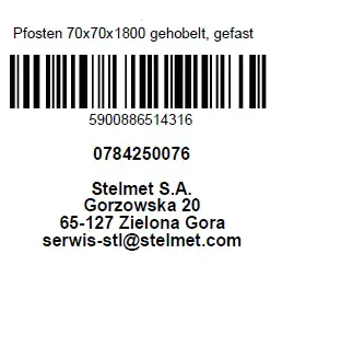 Holzpfosten Sichtschutzzaun 180 x 7 x 7 cm anthrazit