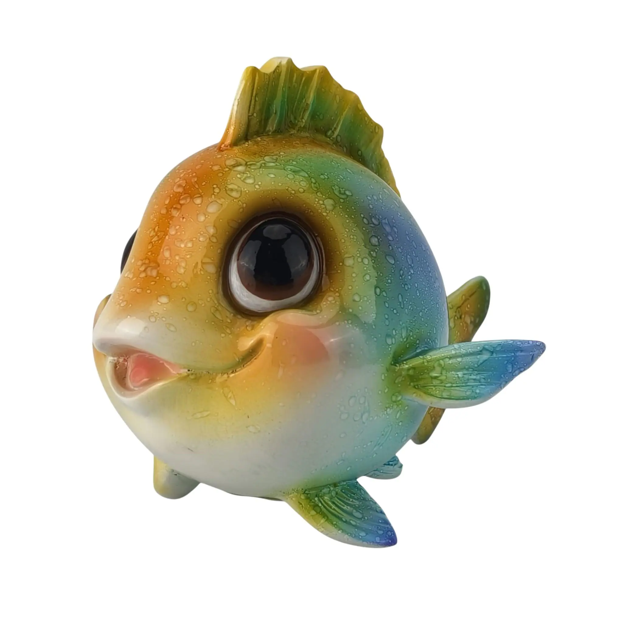 Dekofigur Fisch 11,5 x 15 cm bunt