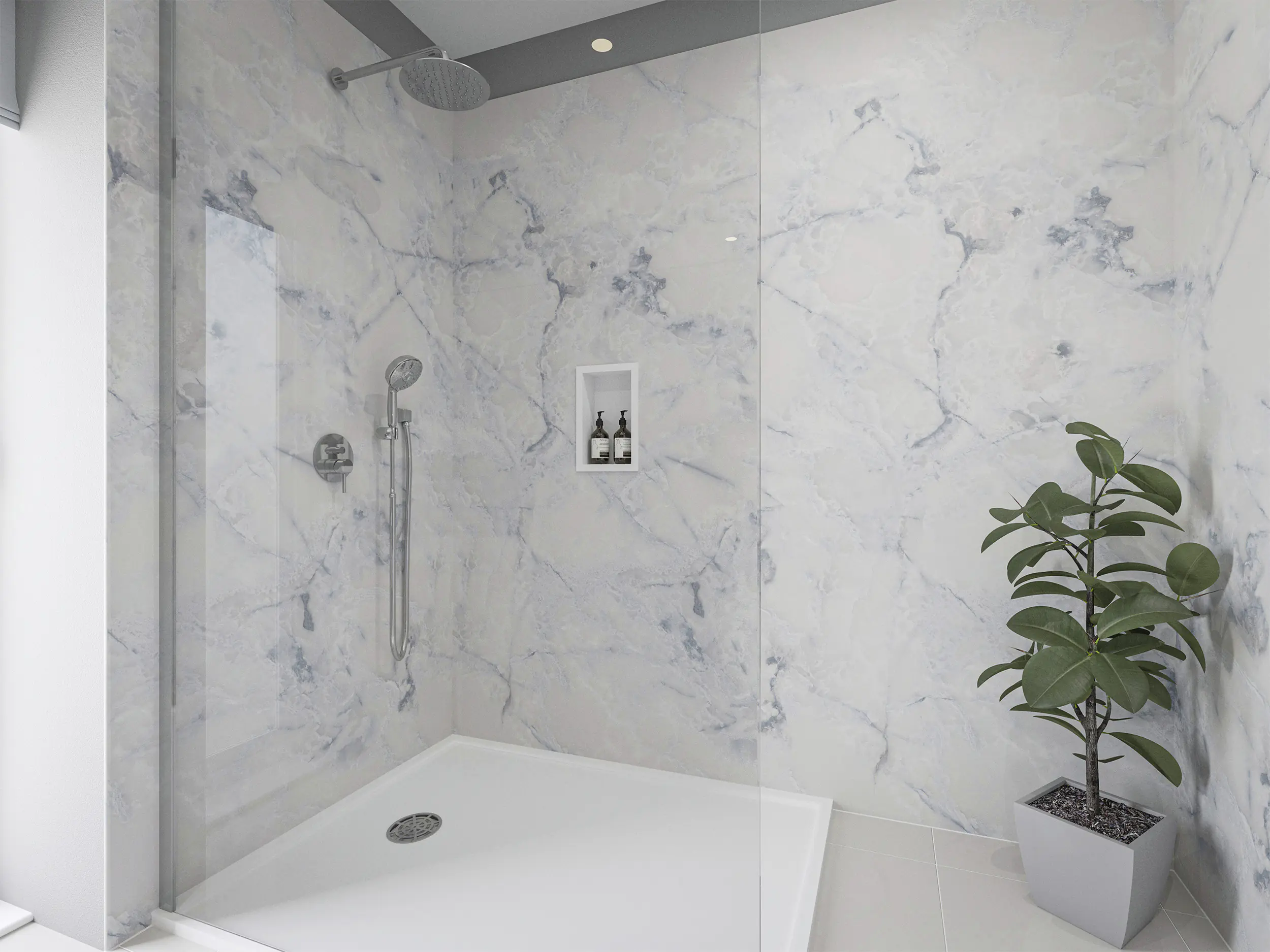 Wetwall Elite Duschrückwand Onyx Oro 120 x 242 cm mit Nut & Feder
