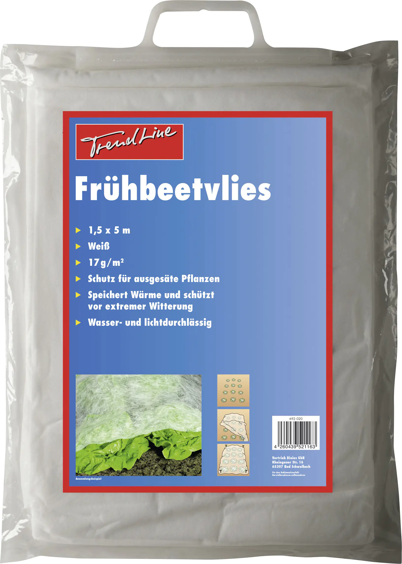 TrendLine Frühbeetvlies 1,5 x 5 m