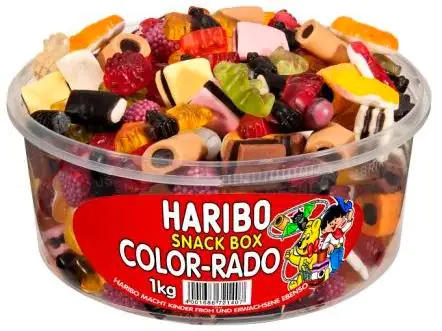 Haribo Fruchtgummi Colorado mit Lakritz 1 kg