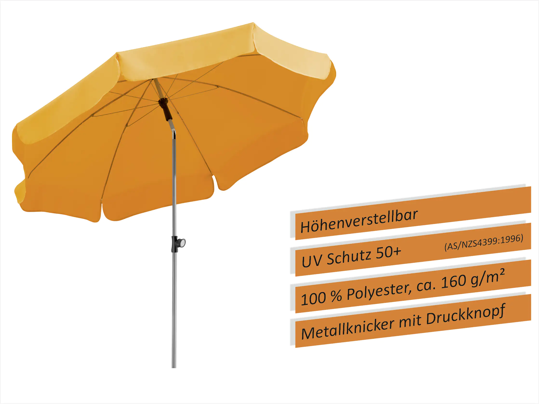 4000570716758_2283511 Schneider Sonnenschirm Locarno mandarine Ø 200 cm