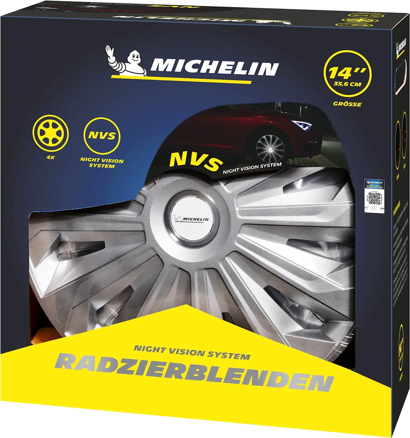 Michelin Radzierblenden Monique 35 cm (14 Zoll) silber 4 Stück Michelin Radzierblenden Monique 35 cm (14 Zoll) silber 4 Stück