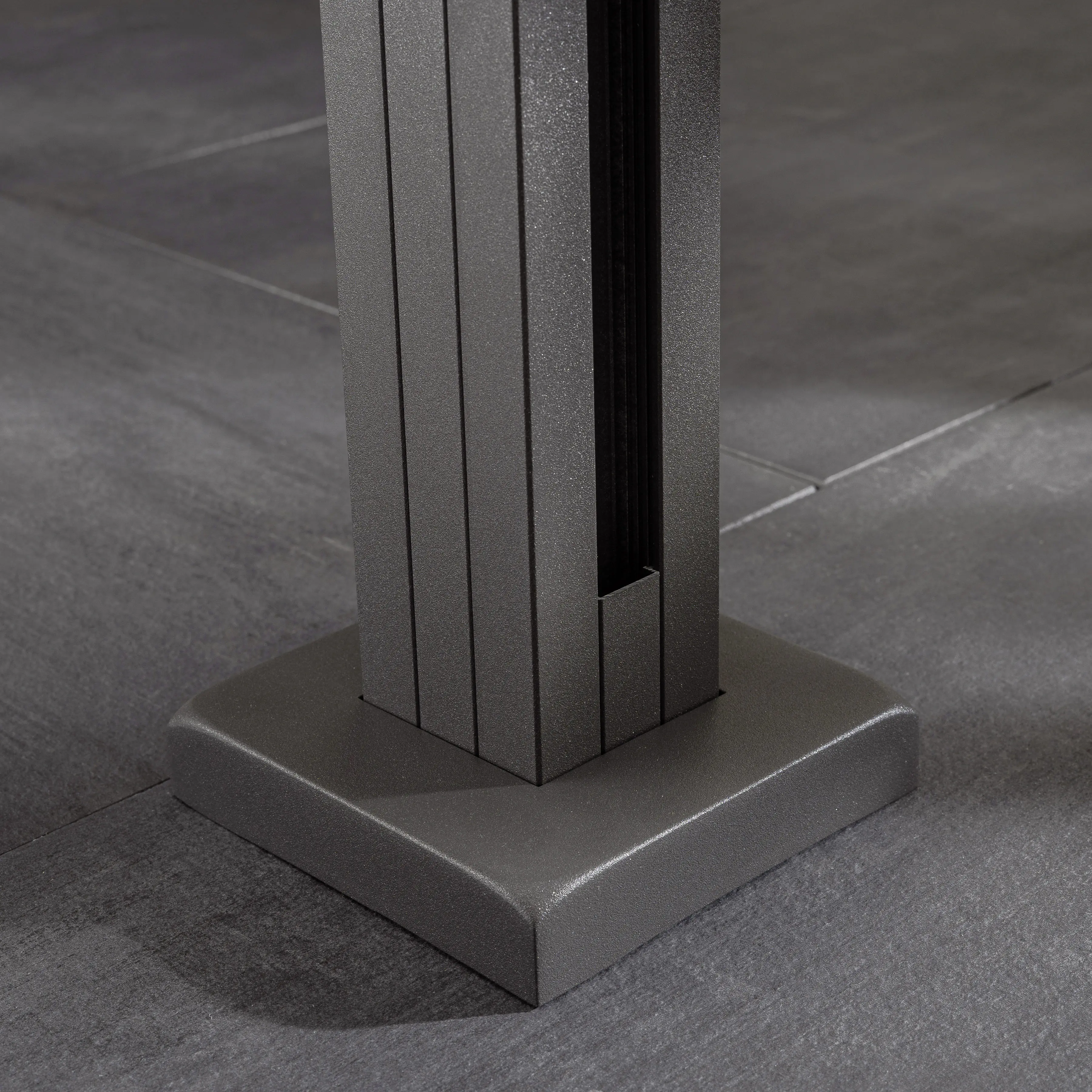 Ambiente Glaszaun Erweiterungsset Klarglas 187 x 124,2 cm mit Motivdruck grau