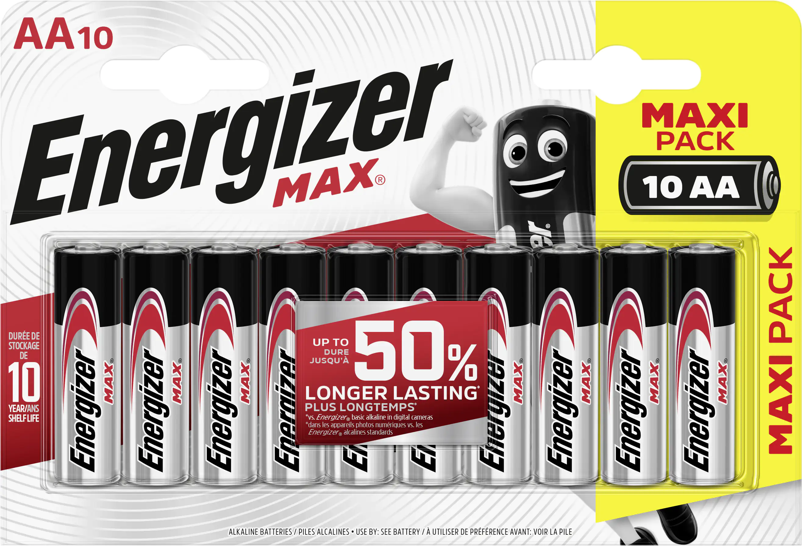 Energizer Max Alkaline Batterie Mignon AA 1,5 V, 10er Pack