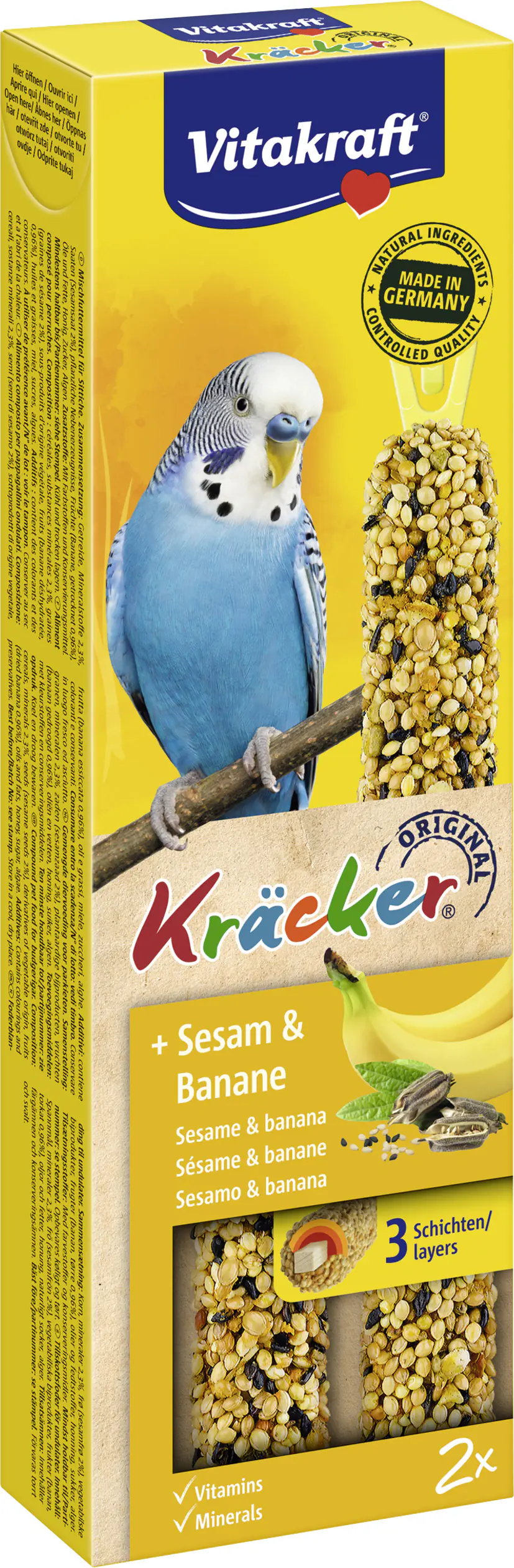 Vitakraft Kräcker® Sesam & Banane 2 Stück / 60 g Vitakraft Kräcker® Sesam & Banane 2 Stück / 60 g