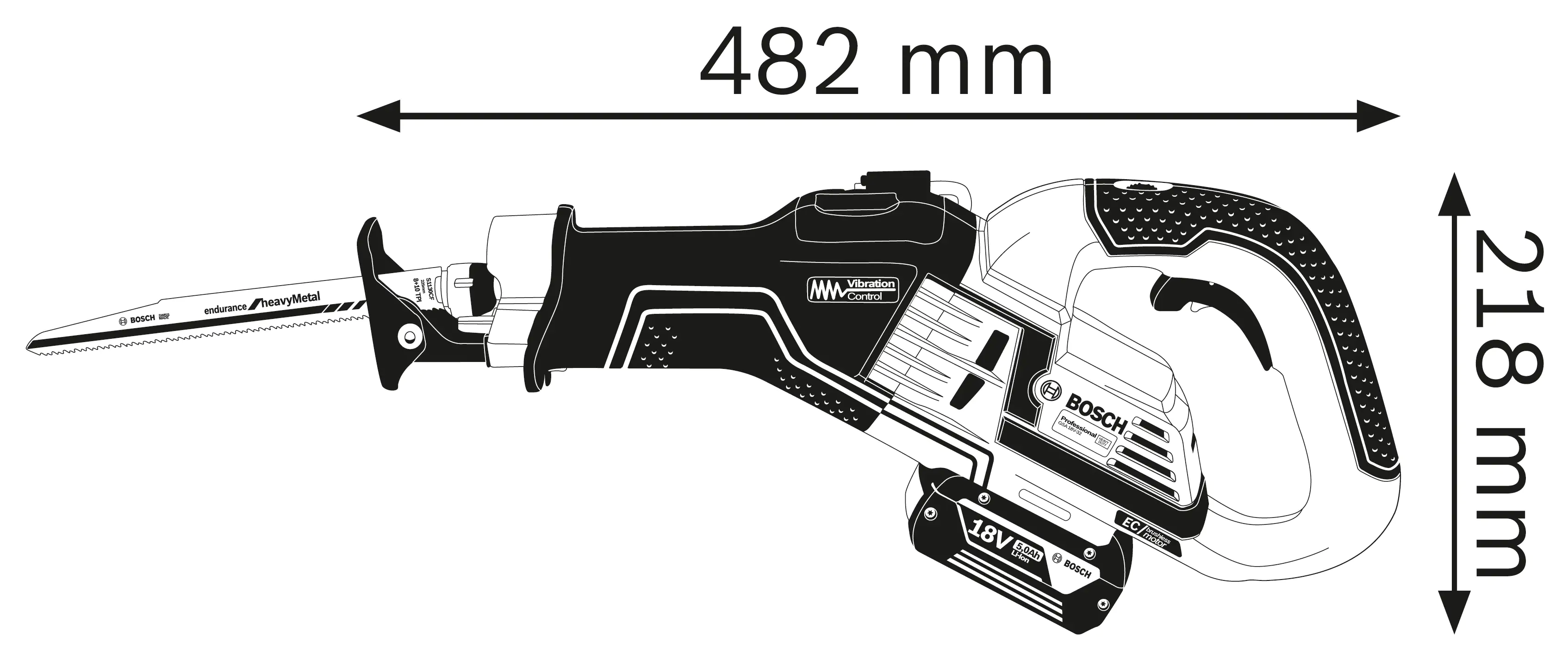 Bosch Professional Akku-Säbelsäge GSA 18V-32 Solo