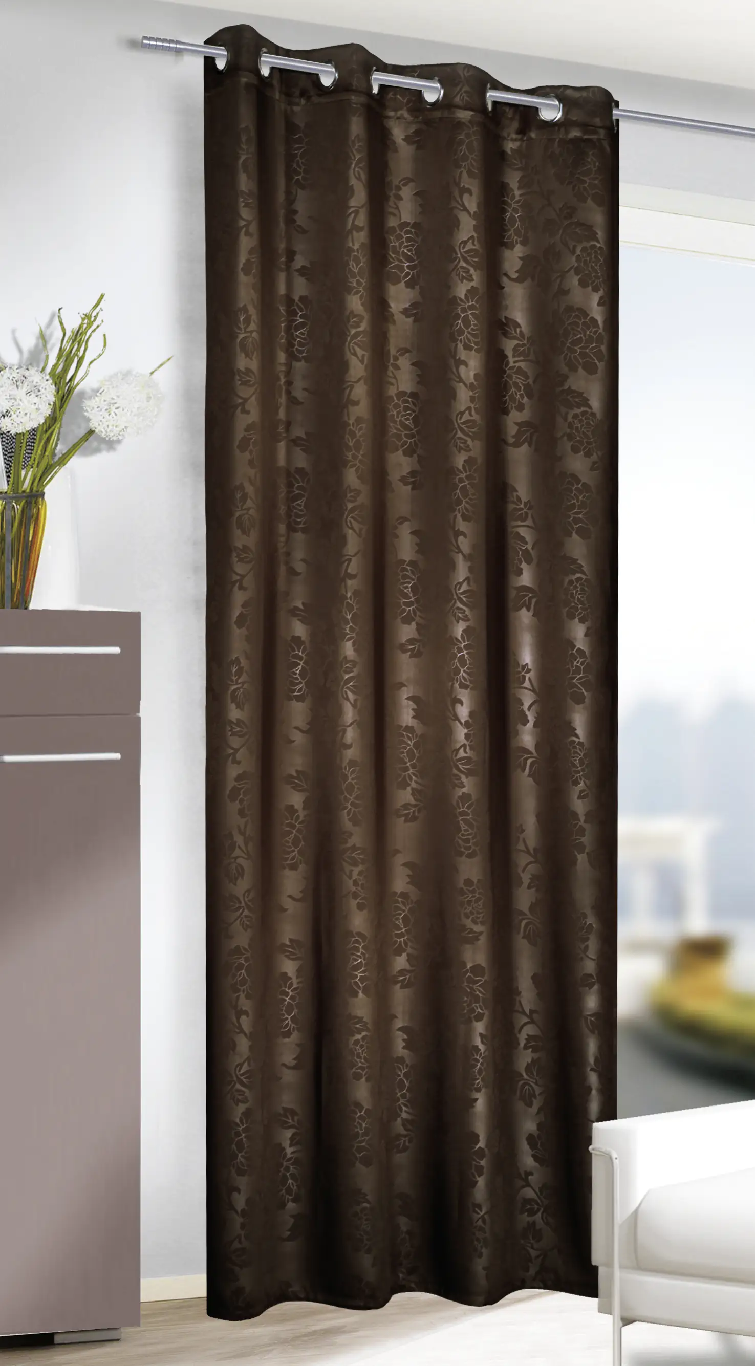 Neusser Collection Ösenschal Marita braun, 245 x 135 cm