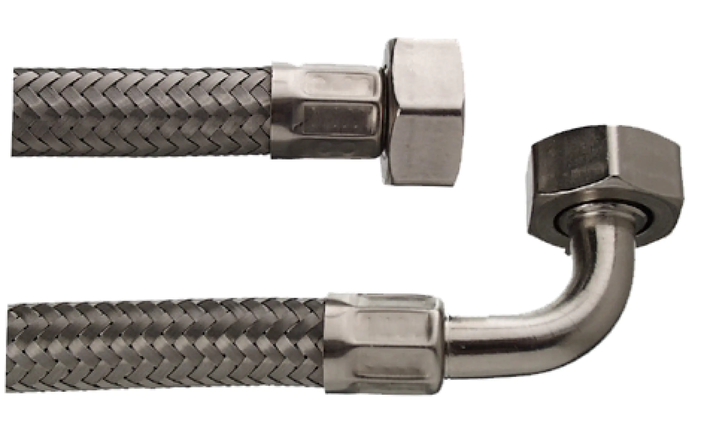 Cornat Hochdruck-Zulaufschlauch aus rostfreiem Stahldrahtgeflecht 3/4" IG, 3/4" AG, 2000 mm