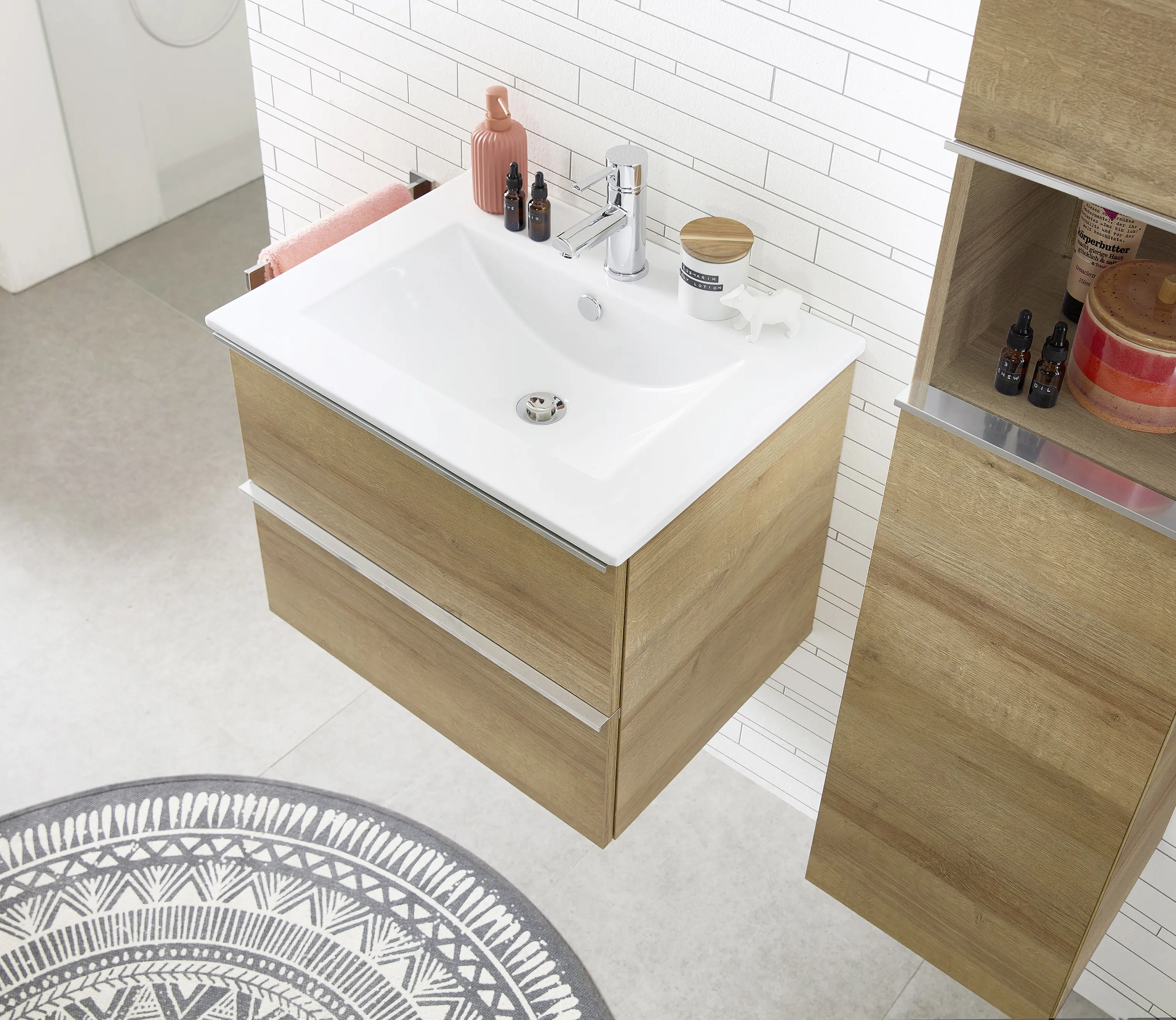 Primaster Keramikwaschbecken 61 cm Düsseldorf weiß Primaster Keramikwaschbecken 61 cm Düsseldorf weiß