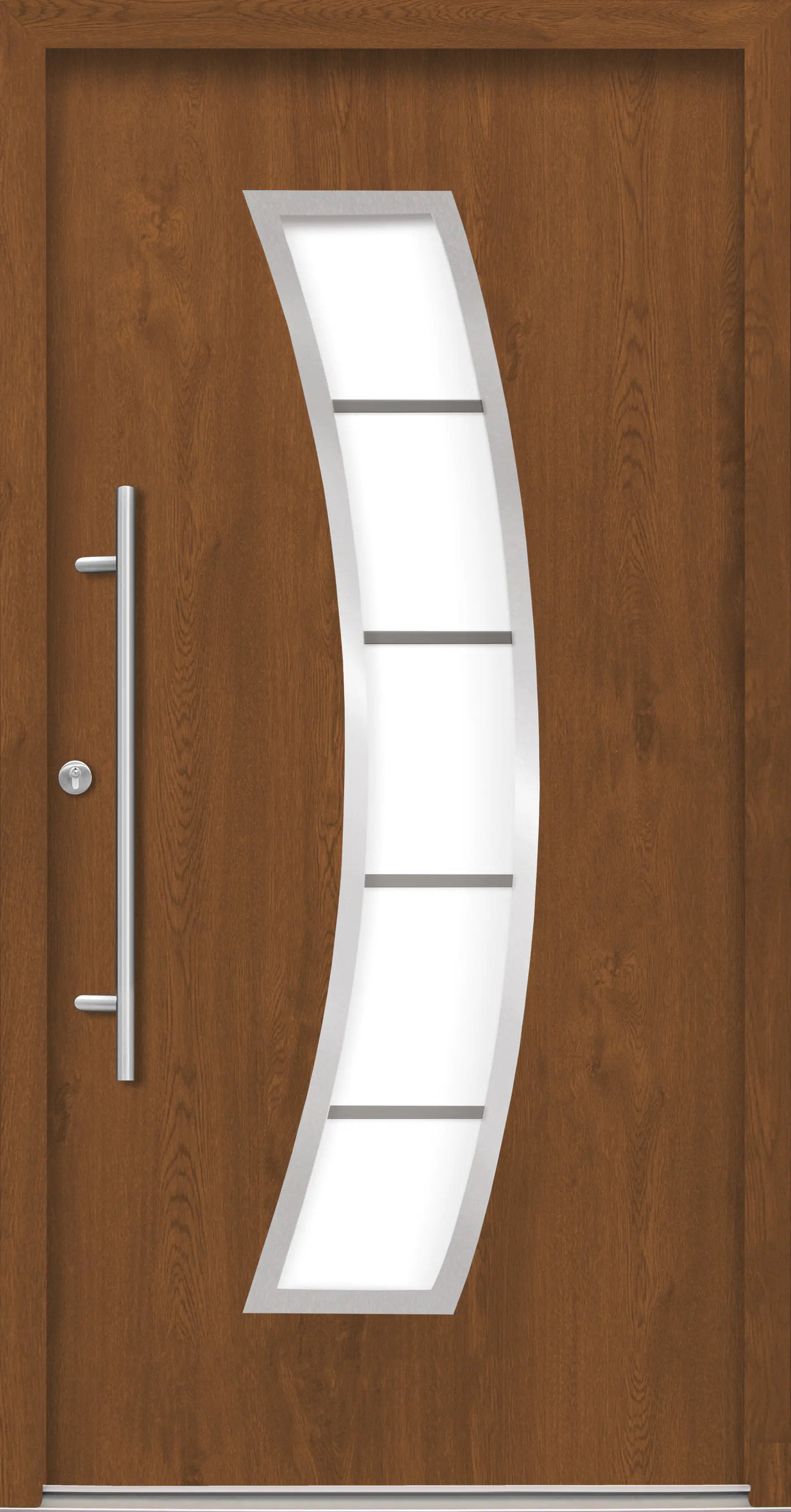 Splendoor Haustür Passivedoor Premium P14 Golden Oak DIN Links 110 x 210 cm