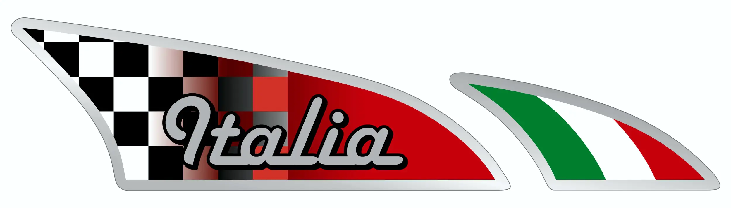 Hermann Schütz Aufkleber Racingflagge Italia rechts Dimension 2 Motiv